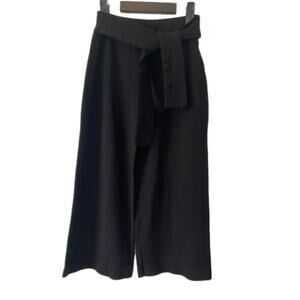 JOE Fresh Black Wide Leg Flowy Whimsigoth Business Casual Cropped Pants Small